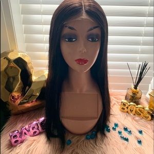 Bob 14inch virgin Human wig with closure lace front wig 4*4